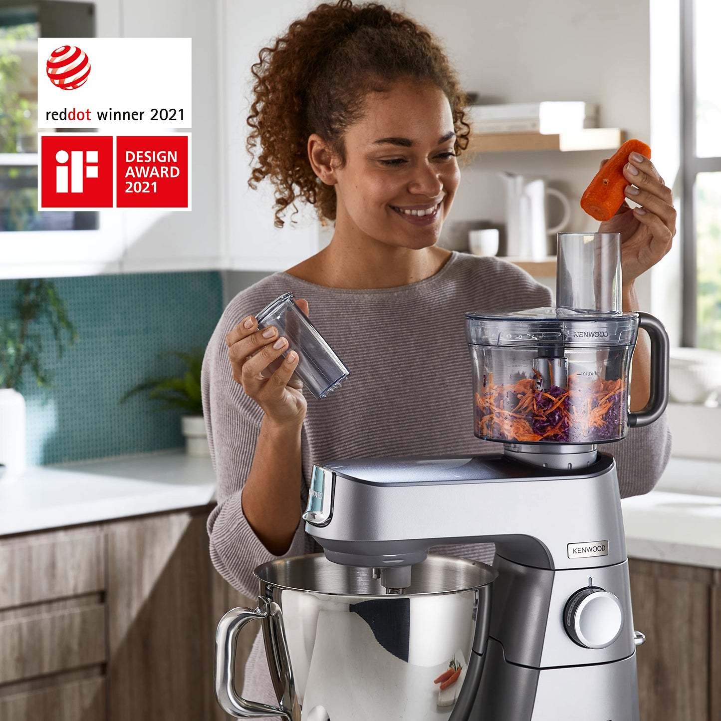 Kenwood Titanium Chef Baker XL Doppia Ciotola da 5L e 7L e Food Processor