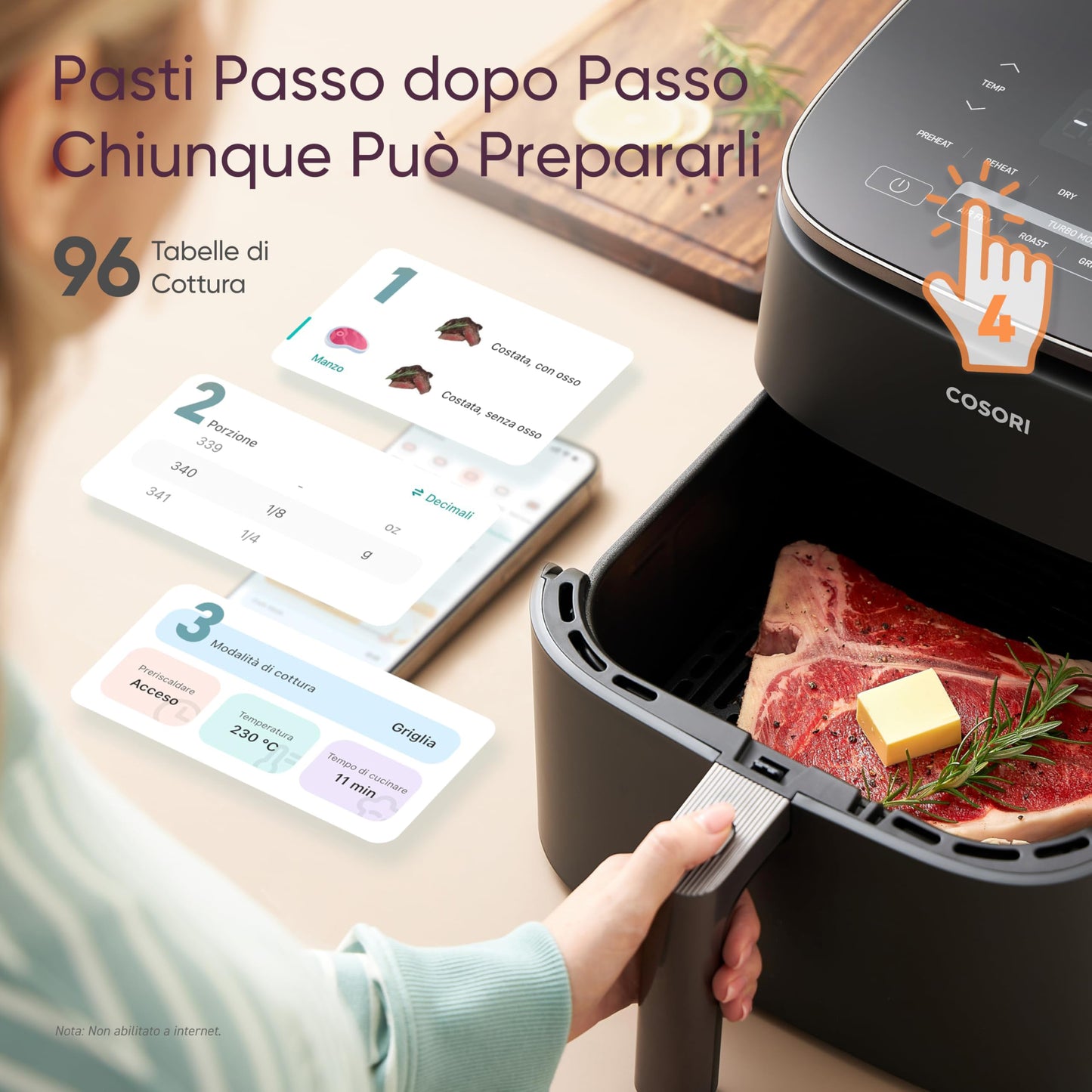 COSORI Friggitrice ad Aria Turbo Blaze 6 Litri