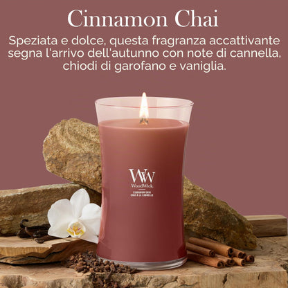 WoodWick Fireside Candela Profumata con Stoppino in Legno 609 g