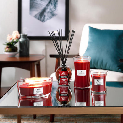 WoodWick Fireside Candela Profumata con Stoppino in Legno 609 g