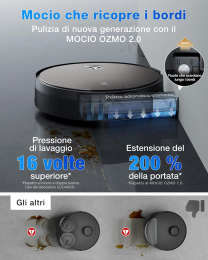 ECOVACS X9 PRO OMNI: Robot Aspirapolvere Lavapavimenti 16.600 Pa