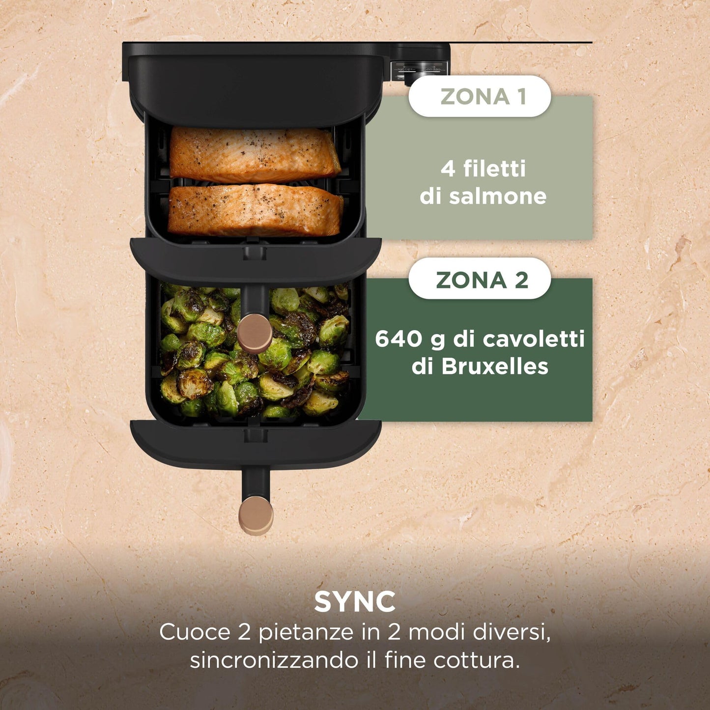 Ninja Foodi FlexDrawer - Friggitrice ad Aria Ampia con Separatore Rimovibile