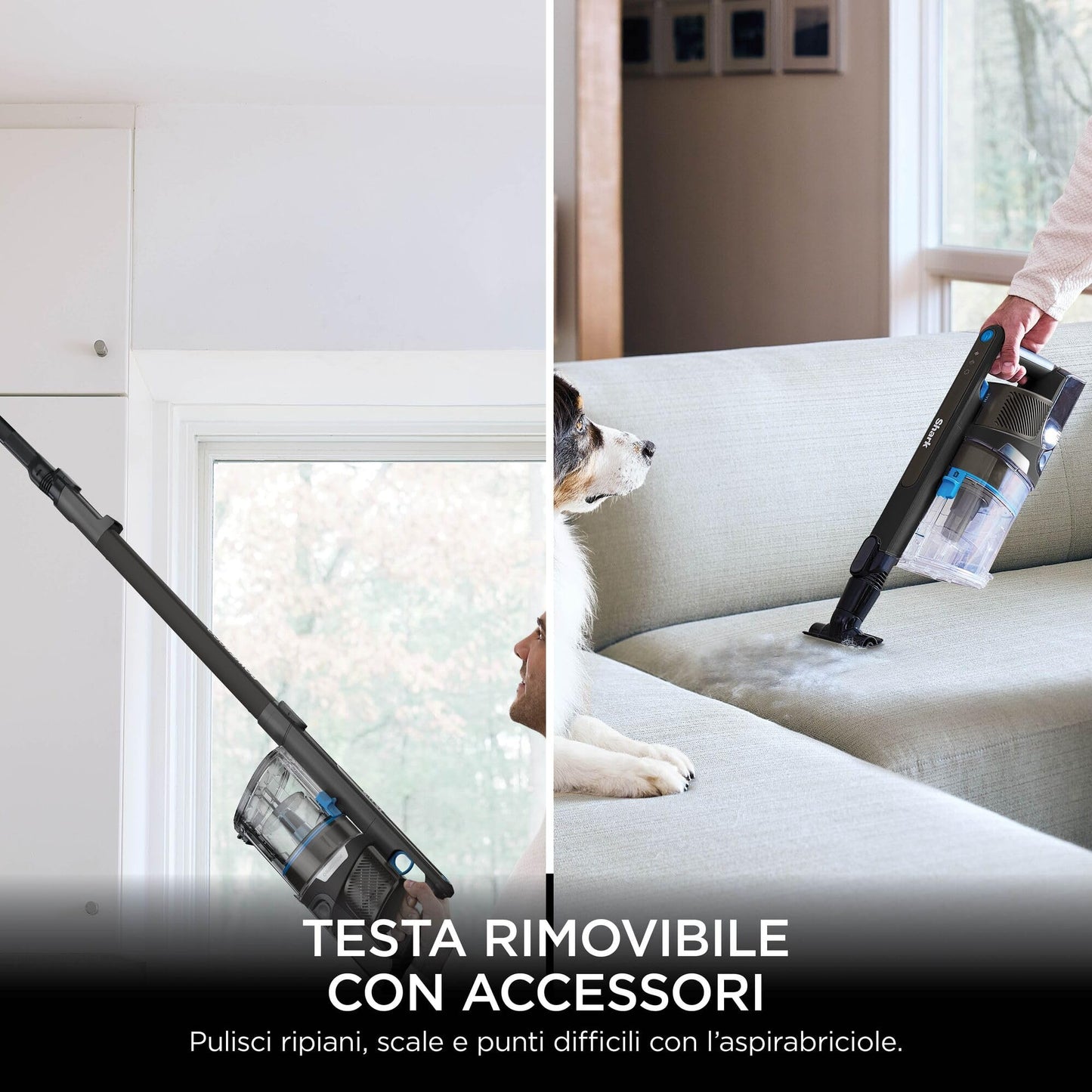 Shark PowerPro Aspirapolvere Senza Filo con FloorDetect e tecnologia Flexology