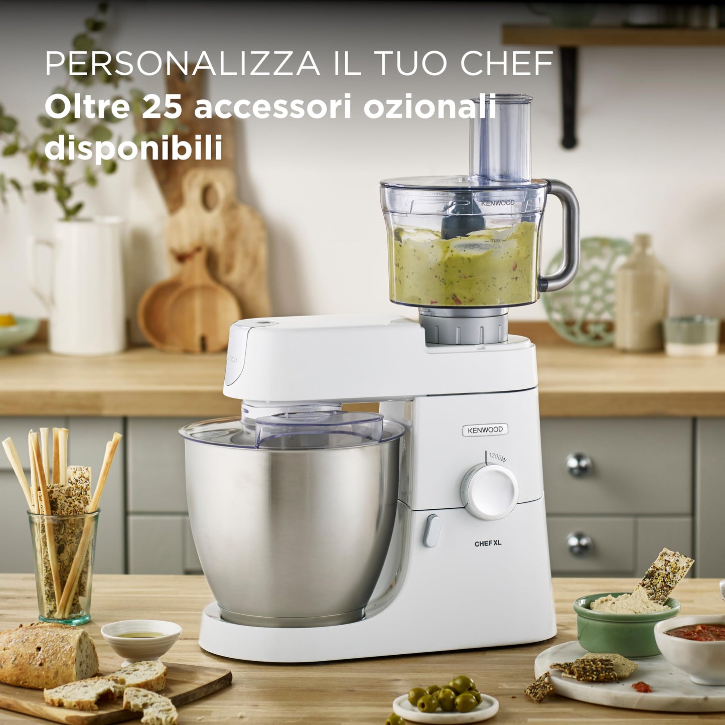 Kenwood Impastatrice Planetaria Chef XL con Ciotola da 6,7L - 1200W