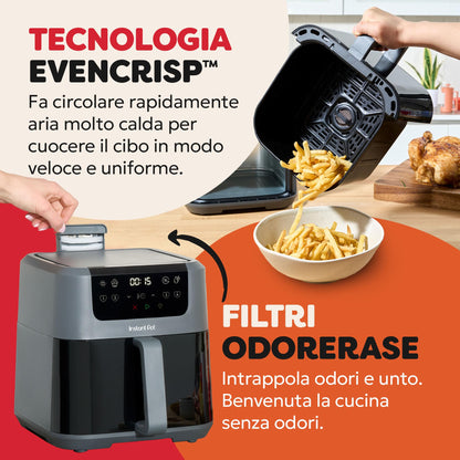 Instant Vortex Plus with ClearCook - 5.7 L Digital Healthy Hot Air Fryer -1700 W