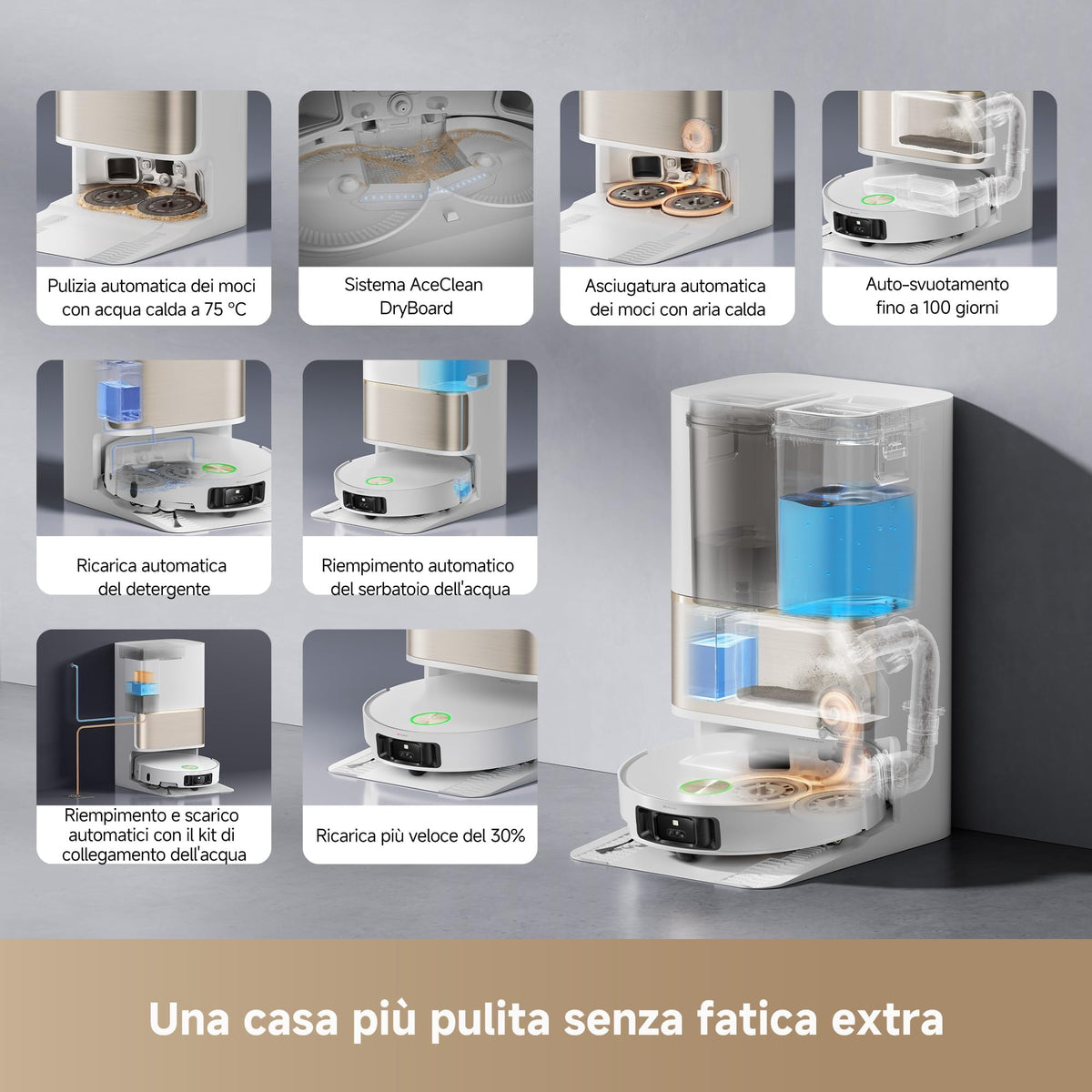Dreame L50 Ultra AE: Robot Aspirapolvere Lavapavimenti 28.000 Pa