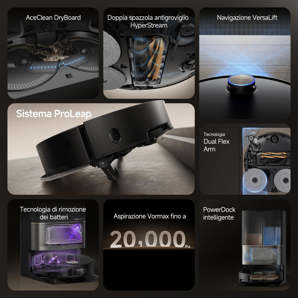 Dreame X50 Ultra Complete: Robot Aspirapolvere 20.000 Pa