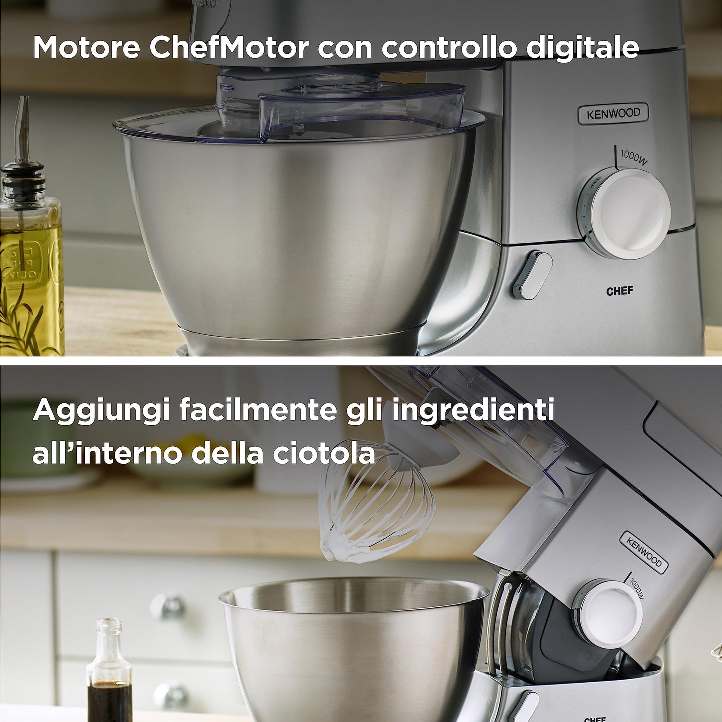 Kenwood Impastatrice Planetaria Chef XL con Ciotola da 6,7L - 1200W