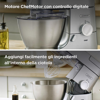 Kenwood Impastatrice Planetaria Chef XL con Ciotola da 6,7L - 1200W