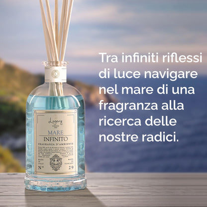 LOGEVY Mare Infinito Profumatore Ambiente con Bastoncini 500 ml