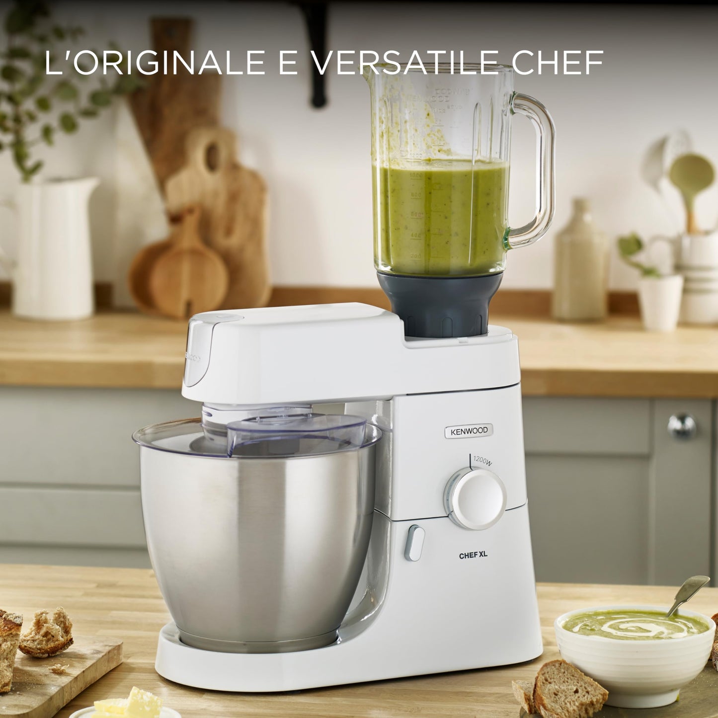 Kenwood Impastatrice Planetaria Chef XL con Ciotola da 6,7L - 1200W