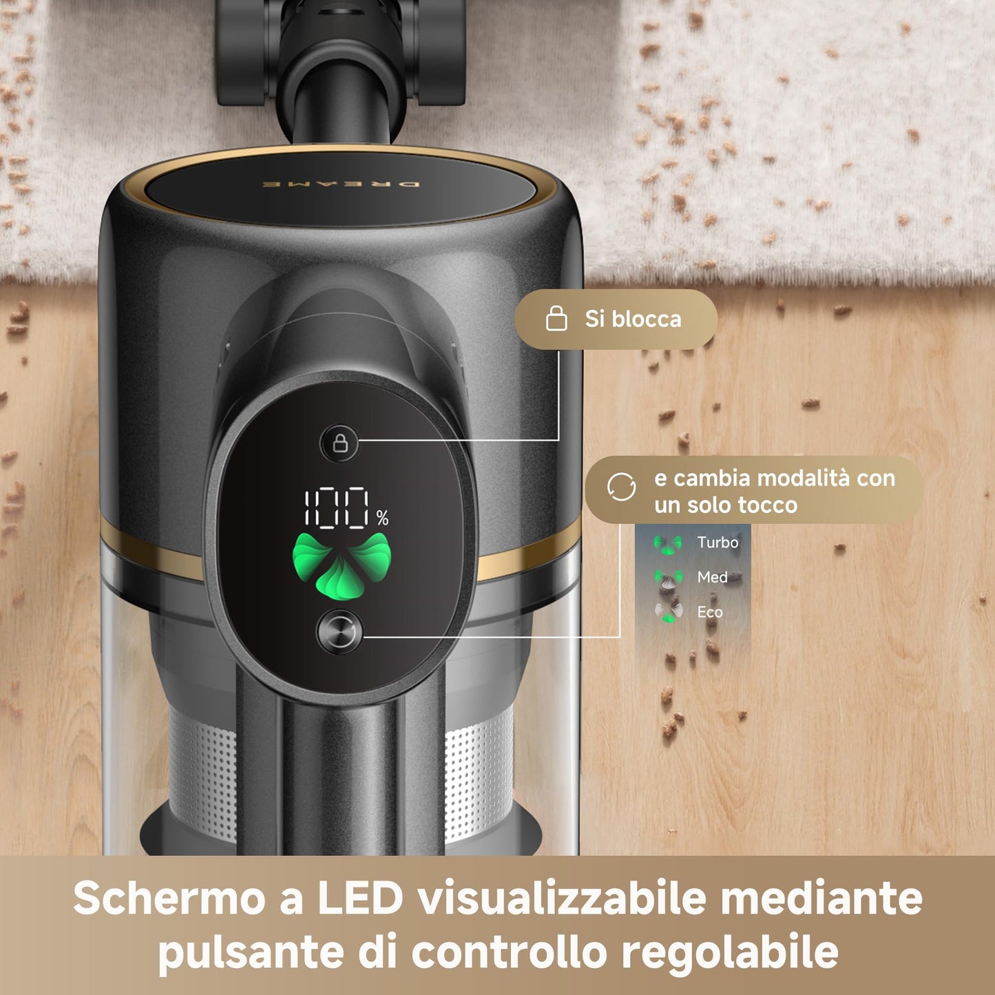 DREAME R20 Aspirapolvere Senza Fili con Tecnologia di rilevamento laser