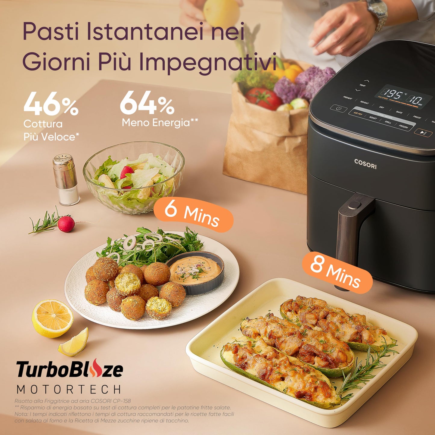 COSORI Friggitrice ad Aria Turbo Blaze 6 Litri