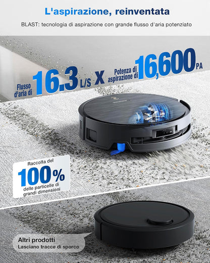 ECOVACS X9 PRO OMNI: Robot Aspirapolvere Lavapavimenti 16.600 Pa