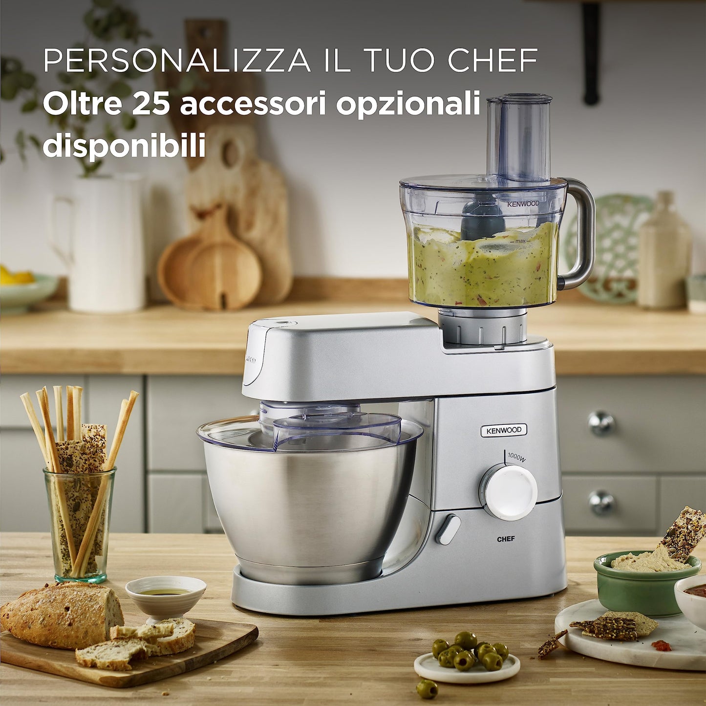 Kenwood Impastatrice Planetaria Chef XL con Ciotola da 6,7L - 1200W